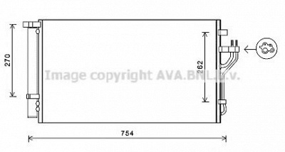 AVA QUALITY COOLING hy5279d -  Конденсатор, кондиционер